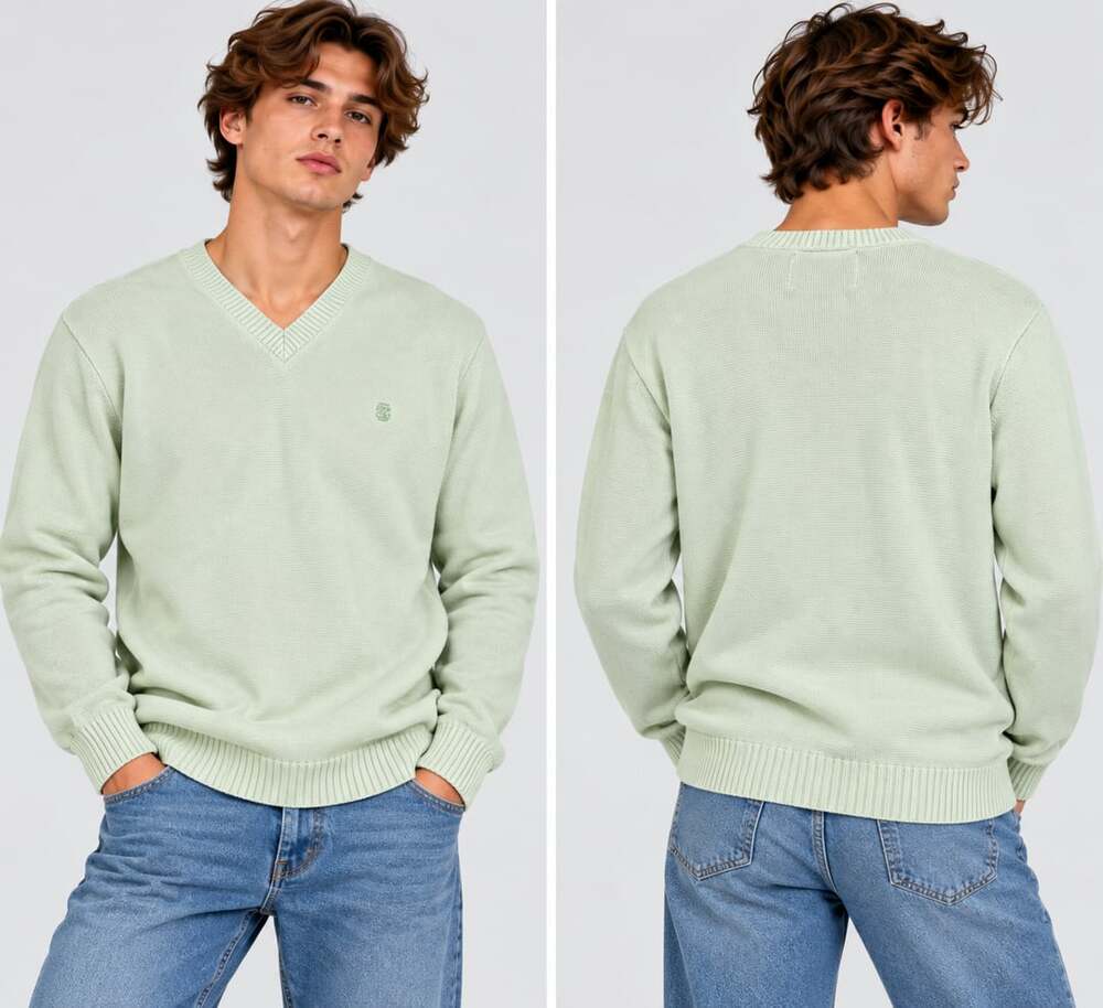 100% cotton Izod V-Neck Sweater